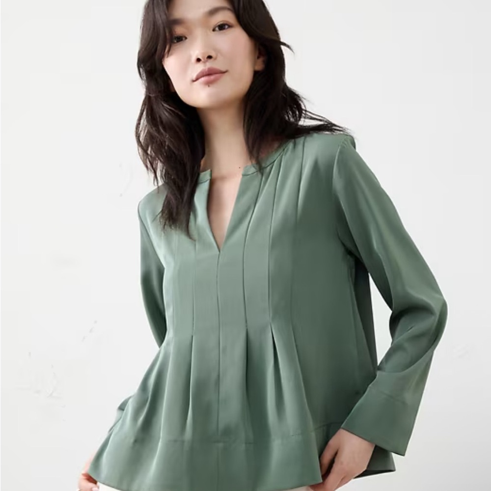 Banana Republic Sage Green Blouse